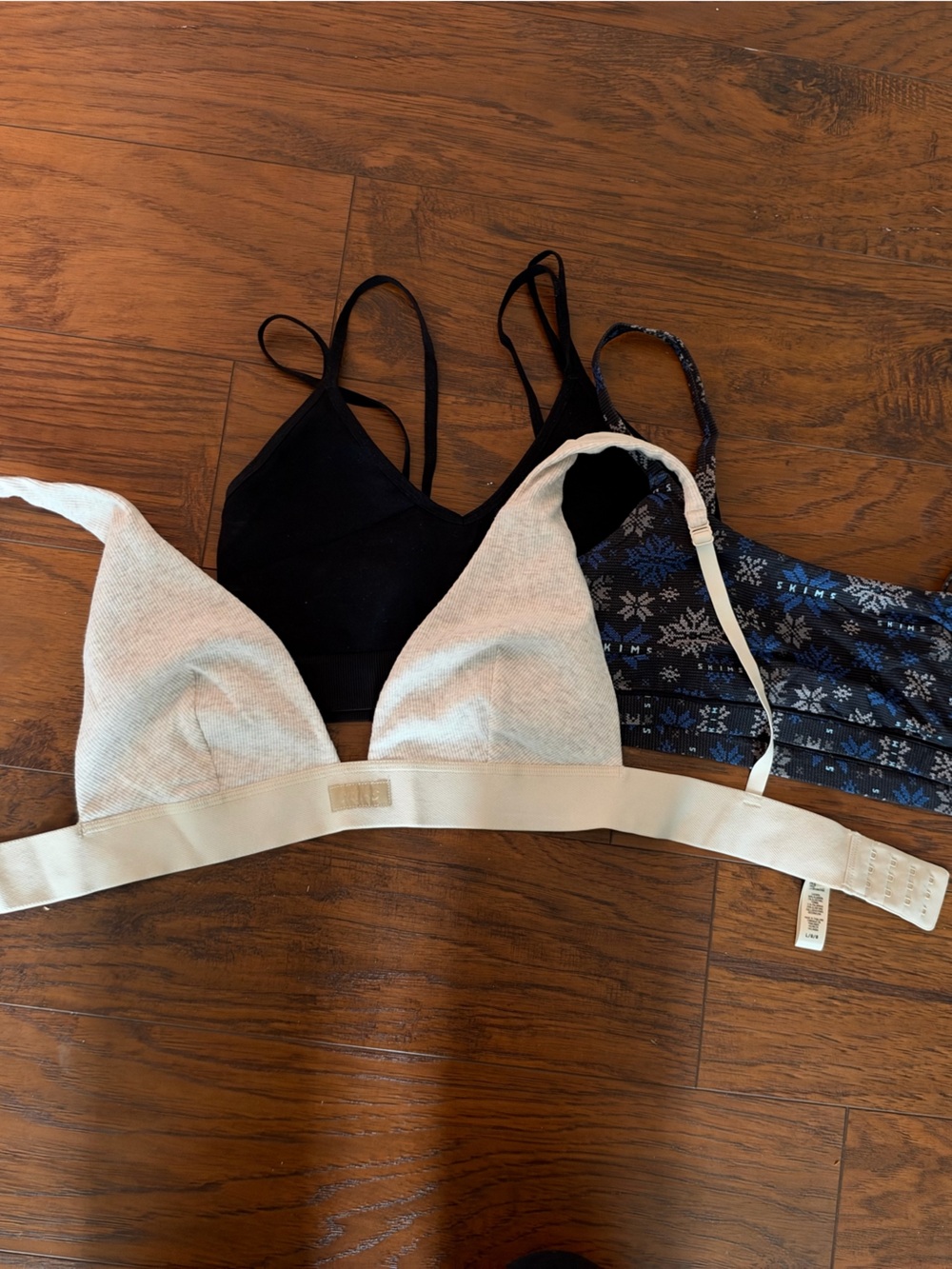 Women’s Soft Triangle Bralette - Cream & Black